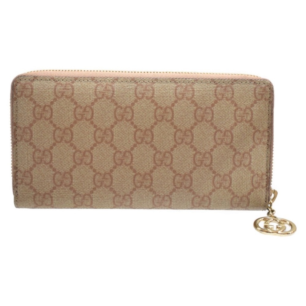 GUCCI Monogram Twins Large Zip Around Wallet Metallic Bronze - Picture 3 of 16